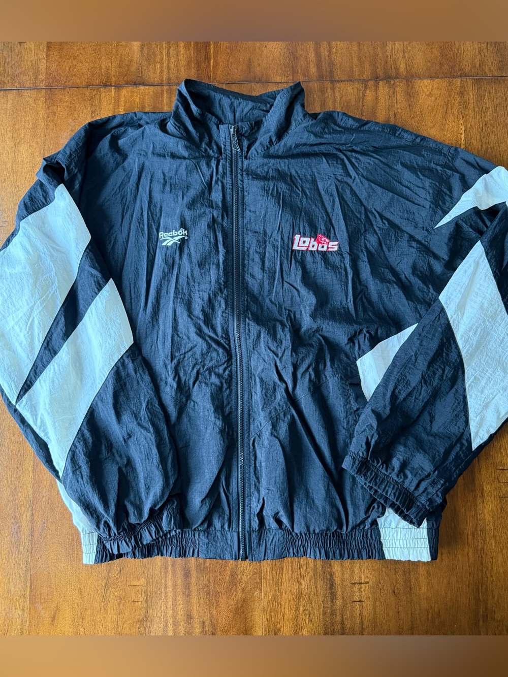 Vintage Reebok New Mexico Lobos Windbreaker Jacket Mens Size XL